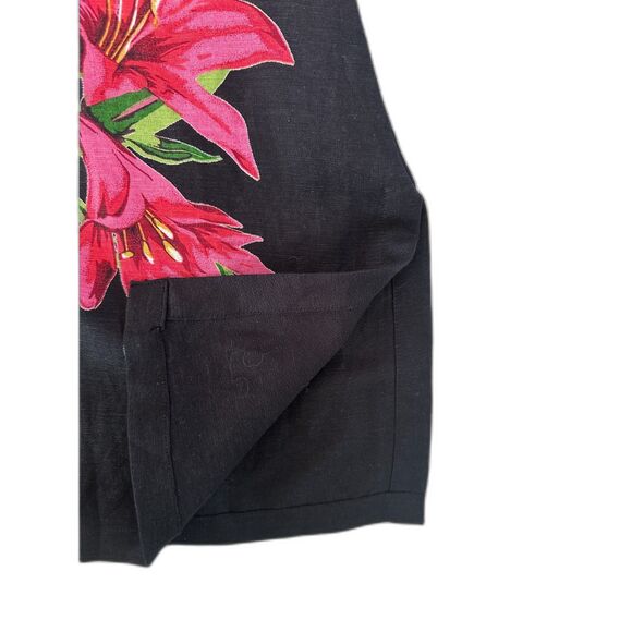 Pomodero black linen/viscose summer jacket.  Black.  US size 10 - Picture 10 of 12